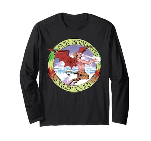 Black Sabbath Official World Tour '78 Long Sleeve T-Shirt, Adult Unisex, Black, XX-Large