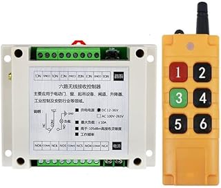 Industrial 2000M DC12V 24V 36V 6CH Wireless Remote Control LED Light Switch Relay Output Radio RF Transmitter & 433MHZ Receiver - (Color: Blue, Size: 433MHZ)