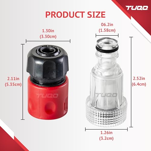 Image of TUQO Universal 3 /4 inch Inlet Water Filter Set | Heavy-Duty Pressure Washer Connector with Quick Coupler | Suitable for TUQO, Bosch, Karcher, JPT, Starq & More | Durable, Leak-Proof | WF60 /SPA22