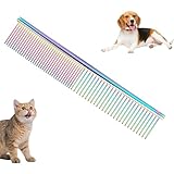 DSOE Metal Dog Comb for Removing Knots and Tangles, Cats with Long Hair