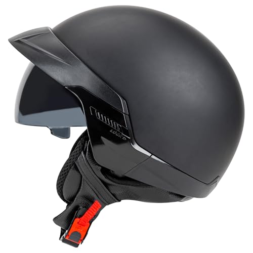 Cartman Motorcycle Open Face Helmet With Sun Visor Quick Release Buckle thumb #3