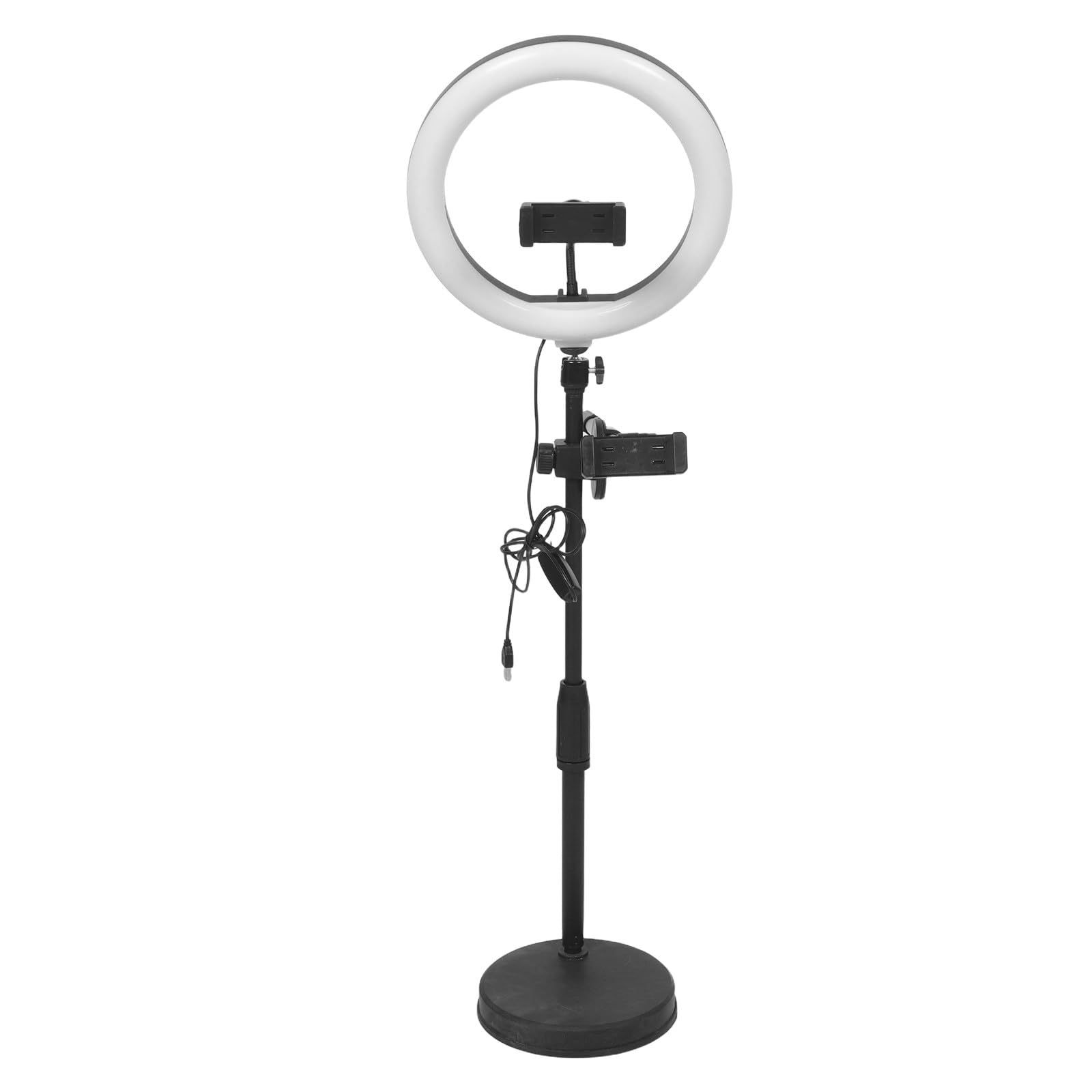 ibasenice Lampa pierścieniowa LED z uchwytem na telefon, 10-calowa lampa do