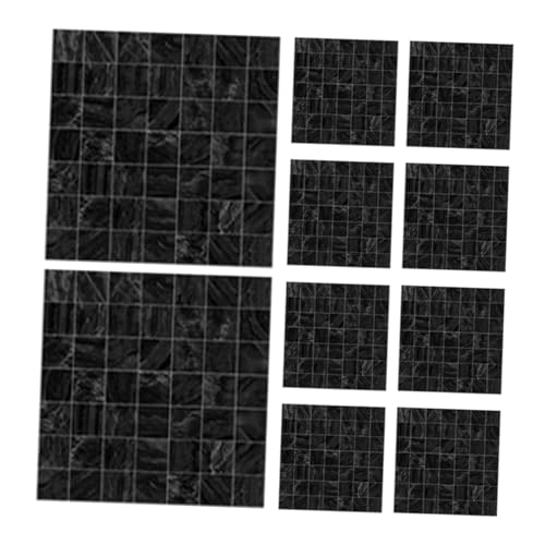 Lurrose Adhesivo de Pared Autoadhesivo para Azulejos de Cocina y Baño, 10 Unidades Impermeables 20X20 CM, Fácil de Limpiar, Adecuado para Salpicaderos y Decoración del Hogar