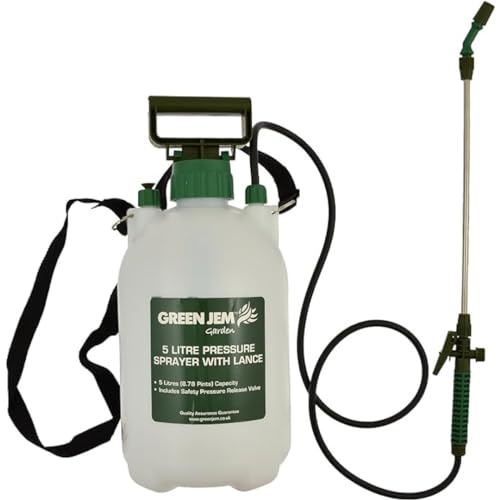 Image of Liquipak 5L Garden Pressure Sprayer with Adjustable Lance - Heavy Duty Outdoor Sprayer for Patio Cleaners, Lawn Care & Weed Control - Includes Shoulder Strap & Safety Pressure Release Valve