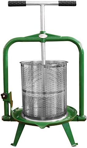 14 Liter (3.75 Gallon) Fruit Press - New Larger Stainless Pressing Plate - Cider, Wine, Grape, Apple Press, For Apple Cider, Wine and Juice Making, Stainless Steel, Choose Size by Montimax