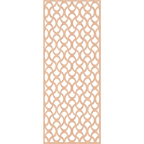 Image of Resort Decorative Pierced Fretwork Wood Wall Panels, 23 3 /8 inchW x 59 3 /8 inchH x 1 /4 inchT, Alder
