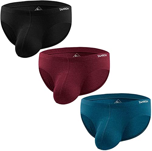 Slip sexy en soie glacée pour homme, Lot de 3 - Noir/rouge/bleu (5201), L Cover