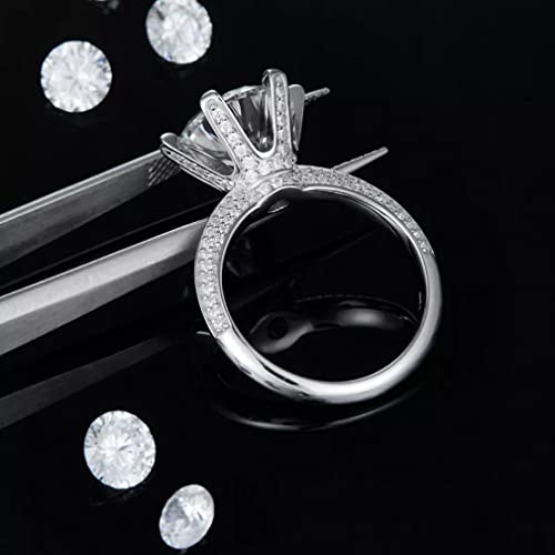 Scintillantes alliances pour femmes moissanite 5 carats pour bijoux de fiançailles - 6