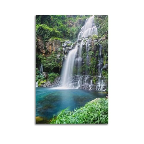 ���R�̕��i�|�X�^�[�A�Ǌ|���A�[�g�����A�ꏊ�FCascade Du Bassin Des Aigrettes 12x18inch(30x45cm) Unframe-style