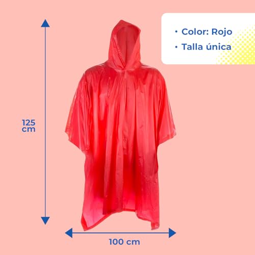 Rain Poncho for Men and Women, Bicycle Rain Cape with Hood (Size M) - Image 6