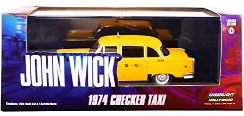1974 Checker Yellow Taxi Modelo Diecast 1:43 miniatura 1