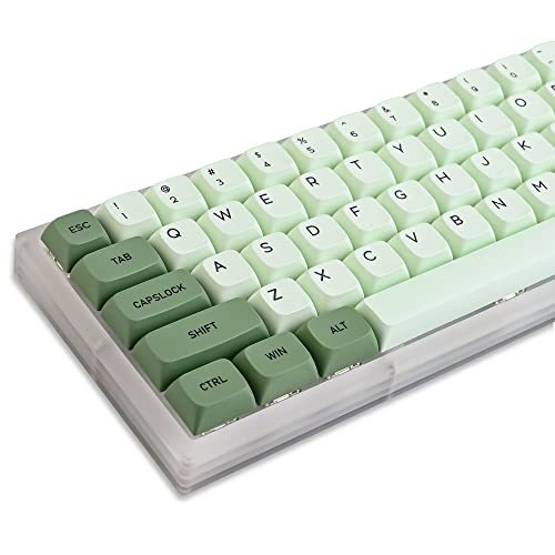 Ussixchare Matcha Keycaps PBT 122-Key Green Gaming Keycap Set XDA Profile Keycaps Dye-Sub ANSI Layout for MX Keyboard(Matcha English)