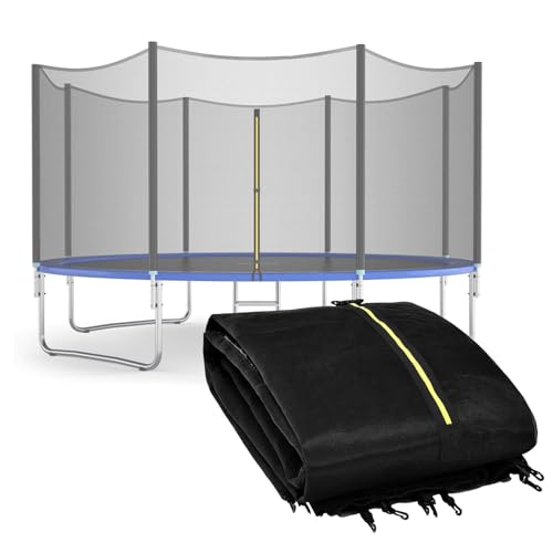 BIWKONI Garden Trampoline Replacement Net for Round Frame (Net Only) Weather Resistant Trampoline Safety Protection Enclosure,12ft/366cm 8poles