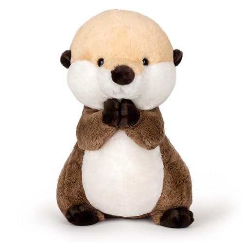 Wanwu World Sea Otter Stuffed Animal 9.8" Cute Plushies 25cm Standing Sea Otter Plush Toy Christmas Birthday Gift for Kids Children Girls Boys