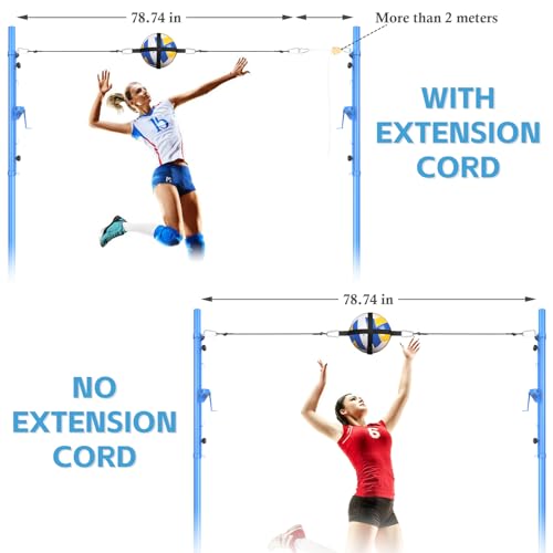 Volleyball Training Equipment Aid System - Adjustable High Elasticity Volleyball Spike Trainer, Solo Spiking Hitting Serving Like a Pro Volleyball Practice Equipment Gift for Beginners & Experts - Thumbnail 7