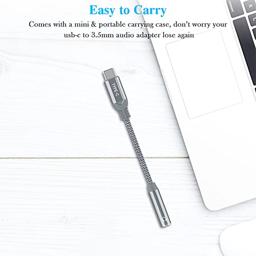 Titacute Usb C Headphone Adapter For Galaxy S23 S22 Ultra A53 A54 Usb C To 3.5Mm Jack Audio Adapter Aux Cable Hi-Res Dac Earphone Dongle For Samsung S21 S20 Z Flip 4 Google Pixel 6 6A 7 Pro 7A Oneplus #TOP5