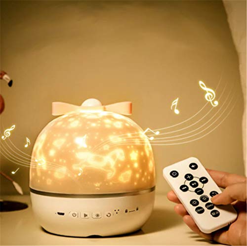 Preisvergleich Produktbild Dynamische Projektorlampe, Tischlampe für Kinder, Sternprojektor, Bluetooth-Lautsprecher für Nachtlichtprojektormusik, LED-Projektorlampe mit 6 Sätzen Projektorfolie