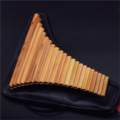 Pan Flute Instrument Left Hand Bitter Bamboo Pan Flute Professional Instrument 22-pipe Beginner Pan Flute GFC Tune(G)
