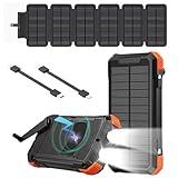 Batterie externe haute capacité avec recharge rapide : Rechargez simultanément jusqu'à 5 appareils avec 22,5 W grâce aux ports USB et à la recharge magnétique sans fil. Compatible avec les iPhone, Samsung et autres appareils. Cette batterie solaire portable permet de recharger vos appareils pendant plusieurs jours, même dans les zones sans électricité