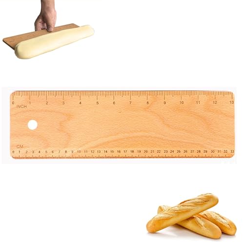 Hayaww 33 cm Baguette-Transferschäler Breadschale Breadbrotform Französisches Schalen Transfer Werkzeug Wendebrett solides Tablett Backwerkzeug zum Backen von französischem Brot (A)