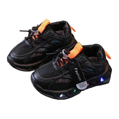 Toddler Infant Boys Girls Light Up Solid Color Chunky Sneakers Baby Kids Breathable Mesh Sport Infant 5 Shoes Girl