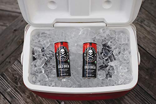 Death Wish Coffee, Cold Brew Cans, The World’s Strongest Coffee, Organic Iced Coffee Drink - 8 Ounces - 300 mg of caffeine - 4 Pack (Slightly Sweetened Black) - Thumbnail 5