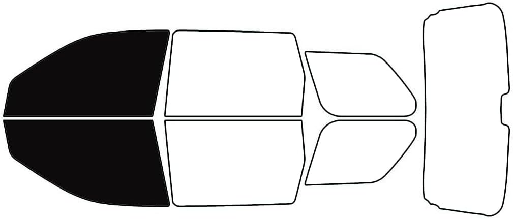 Rvinyl Window Tint Kit Compatible with Jeep Grand Cherokee 2005-2010 - Black 5% - Single Ply No Bubble Film - Do it Yourself Vehicle Front Precut Kit