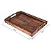 Large Serving Tray Wooden Rustic 16.54 x 11.81 x 1.96 Inch With Handles Fruit Food Breakfast Coffee Cupcake Decorative Dinner Party