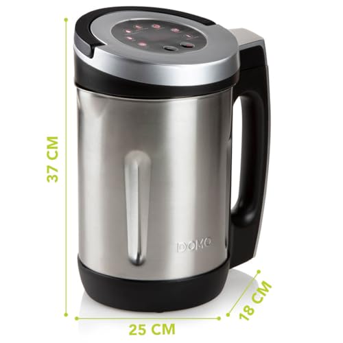 DOMO DO716BL Suppenkocher Edelstahl - 2,2 L - 7 Programme LED - mit Memoryfunktion