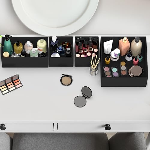 Simple Houseware Foldable Drawer Organizer for Clothes/Underwear/Panty/Onesie Stocking Bin, Set of 12, Black by Simple Houseware - Image 8