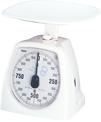 Tanita 1437-NWH Cooking Scale, Kitchen Scale, Cooking, Analog, 2.2 lbs (1 kg), 0.1 oz (5 g) Unit, White