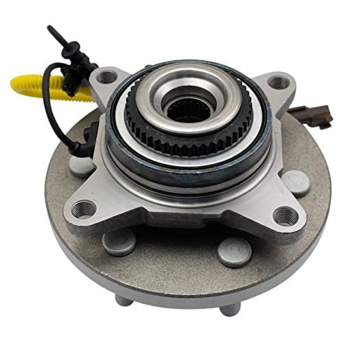 Image of TRQ Front Left and Right Wheel Bearing and Hub Assembly Set 2 Piece Compatible with 2018-2021 Ford Expedition 4WD 2018-2021 Lincoln Navigator 4WD