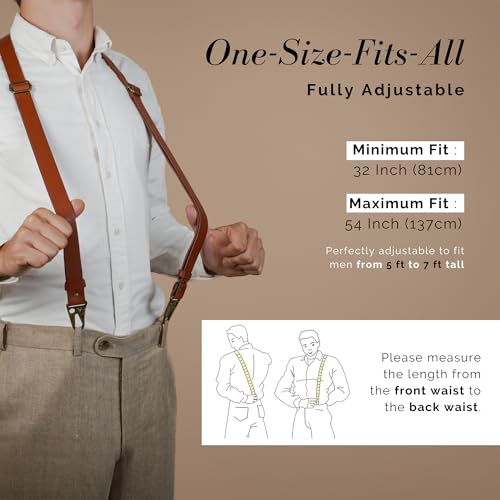 SAIGON Handicraft Adjustable Leather Suspenders