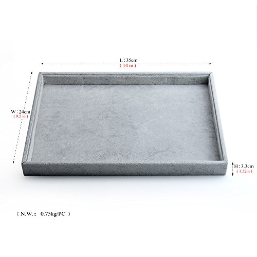 Oirlv Velvet Stackable Jewelry Trays Grids Rings Earrings Bracelet Watch Showcase Display Tray #TOP5