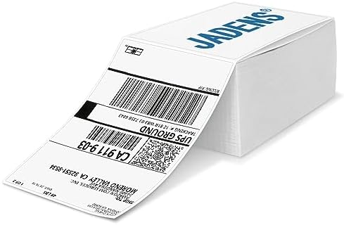 JADENS Thermal Labels 4x6 inch-500 Labels, Compatible with Rollo, Brother, Zebra and Most Thermal Printer, Perforated, Commercial Grade
