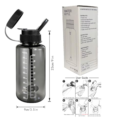 Poliveyy Innovative Portable Bottle | Durable High-Temperature Silicone & Concealed Filter System (Black)