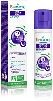 Puressentiel 100% Natural Rest and Relax Air Spray with 12 essential oils 75ml - Natural remedy for serene and restful nights, Sleep, Relaxation, Tested efficacy