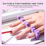 Leapiture 100 sztuk gąbka Separator palców stopy gąbka separator palców stopy Separator palców Separator palców stóp Nail Art Separator palców stopy Żelowy separator palców stopy (Red)