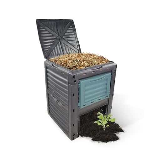 Mobiclinic®, Compostador de jardín, Biobin, Sin Gastos adicionales, 300L, Eco-Friendly, Transformador de residuos, Sin Herramientas, Rejillas de ventilación, Convierte residuos en abono Natural.