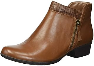 Rockport Women's Carly Bootie Ankle Boot, tan Leather, 8.5 M US
