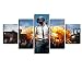 Produktbild LJLSLH Leinwanddrucke Pubg Game Poster Jedis Survival Battle 5 Stück Leinwand Poster Home Decoration Bilder (Größe 3) Kein Rahmen