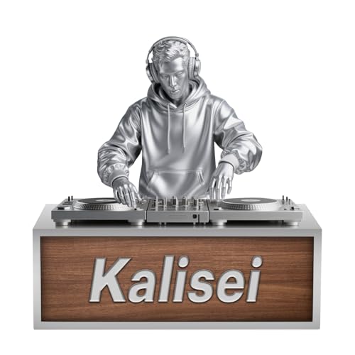 Personalized 2D Printing Acrylic DJ Player Desk Ornament Decoration Sign Plaque, Custom Name DJ Music Disc Player Mixer Turntable Decor Sign, Unique Gift for Music Lovers Christmas