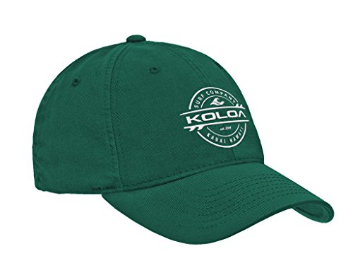 Joe's USA Koloa Surf Thruster Logo Classic Cotton Dad Hat (Kelly/W - One Size)