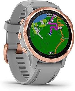 Reloj Garmin Fenix 6S Sapphire Oro Rosa con Correa de Silicona Gris 010-02159-21