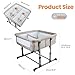 Erhigher Twin Bassinet for 2 Babies, 6 Height Crib Bedside Double Bassinet with Wheels Mattress Crib Attaches Holds up to 88lbs Dark Gray