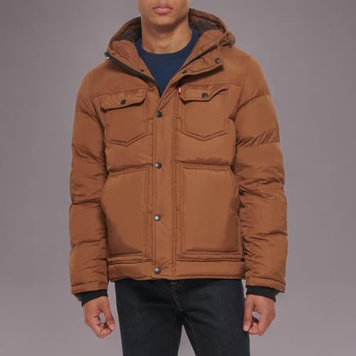 Image of Levi's Men's Performance Hooded Puffer Trucker Jacket (Regular & Big & Tall Sizes)