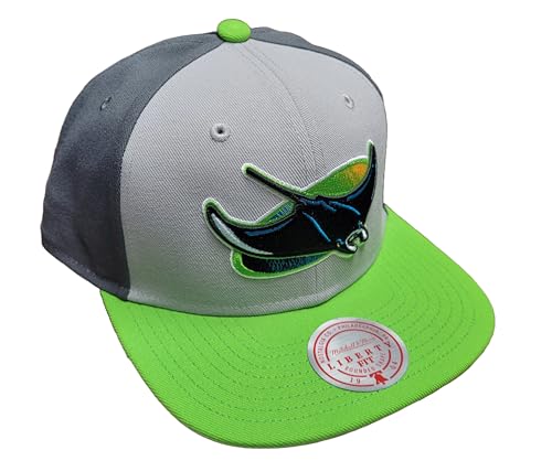 Mitchell & Ness Tampa Bay Rays gorra snapback gris miniatura 1