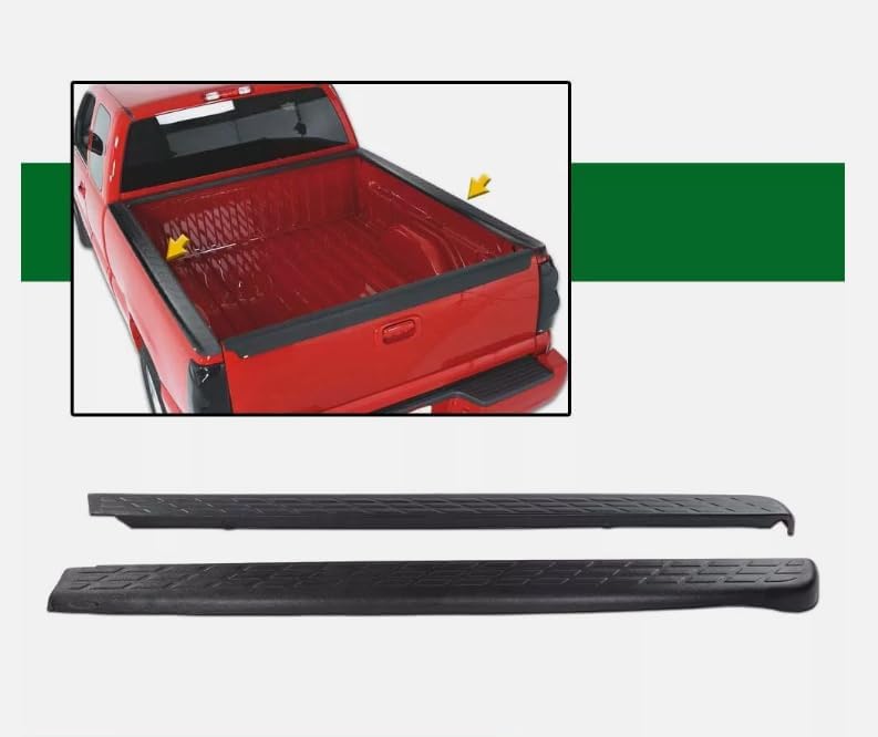 Plastic Bed Side Rail Cap Cover Protector for 2007 2008 2009 2010 2011 2012 2013 for Chevy Silverado 1500 72-41114 7241114
