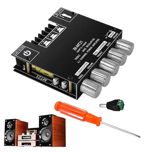 Amplificateur audio digital stéréo compact avec réglage des aigus et des graves