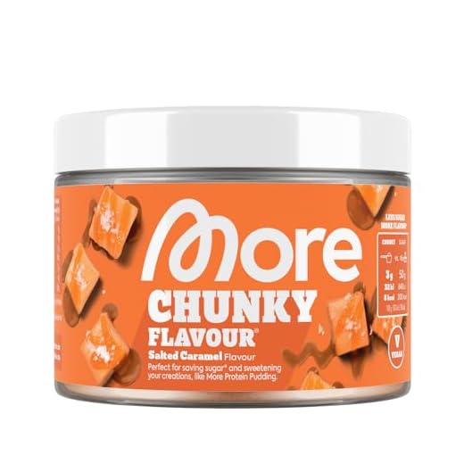 MORE Chunky Flavour, Salted Caramel, 150 g, vegan, Geschmackspulver zum Süßen, ohne viel Zucker und Kalorien, mit Inulin und Laktase - made in Germany
